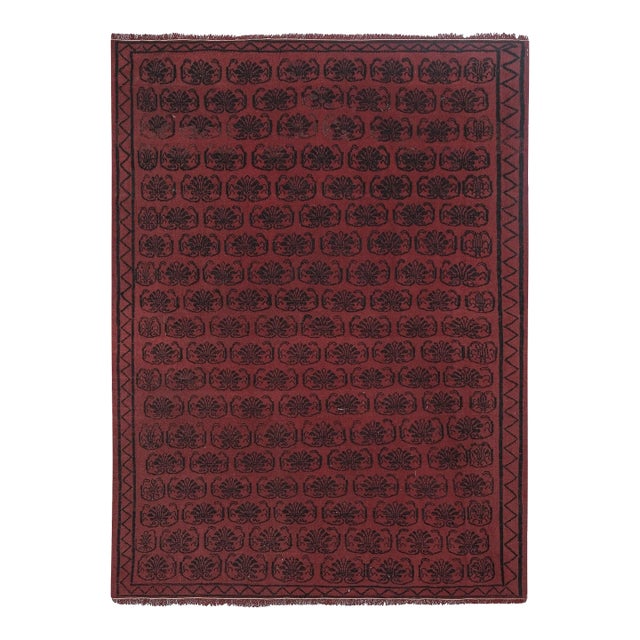 1960s Vintage Red Karapinar Kilim Rug 3'11'' X 5'3'' For Sale