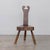 Brutalist 1950s French Brutalist Carved Wood Tripod Chair For Sale - Image 3 of 11