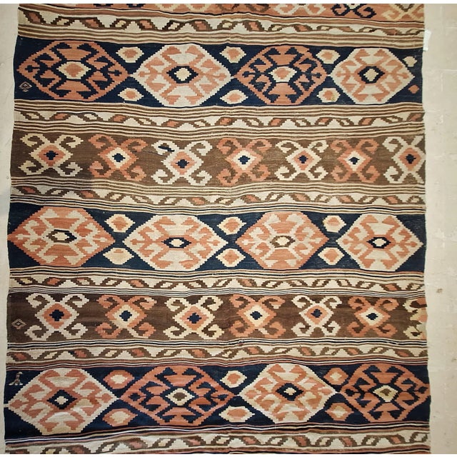 Textile Circa 1900 Caucasian Kilim Rug For Sale - Image 7 of 7