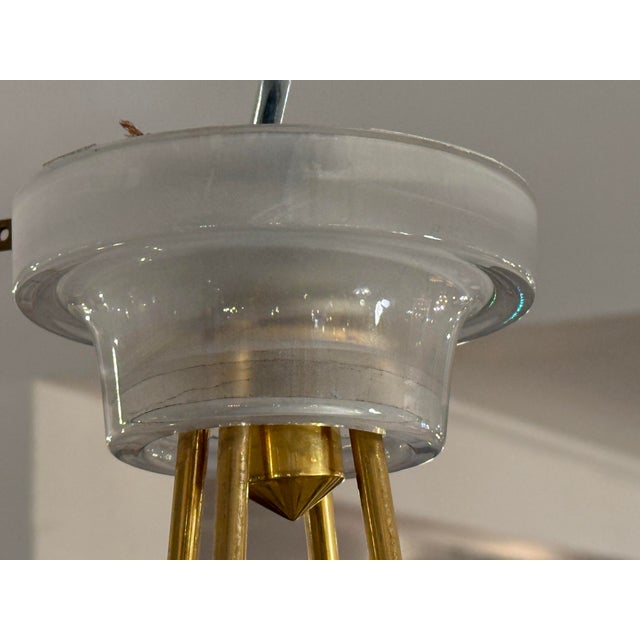 Gold Lalique Champs-Élysées Two Tiered Chandelier For Sale - Image 8 of 18