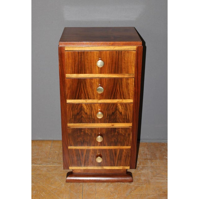 Vintage Art Deco Walnut Chest of Drawers, 1940 For Sale - Image 11 of 11