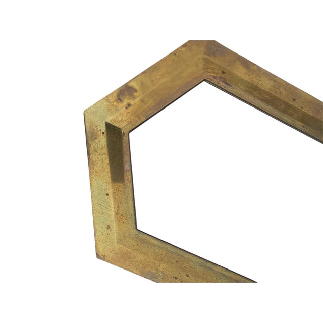 Vintage Brass Decorative Mirrors- Set For Sale - Image 4 of 9