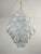 Mid-Century Modern Large Vintage Italian Murano Chandelier with 87 White Alabaster Disks, 1990s For Sale - Image 3 of 18