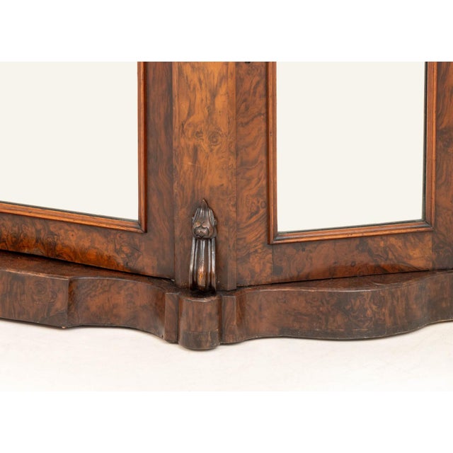 Victorian Walnut Mirrored Credenza For Sale - Image 10 of 12