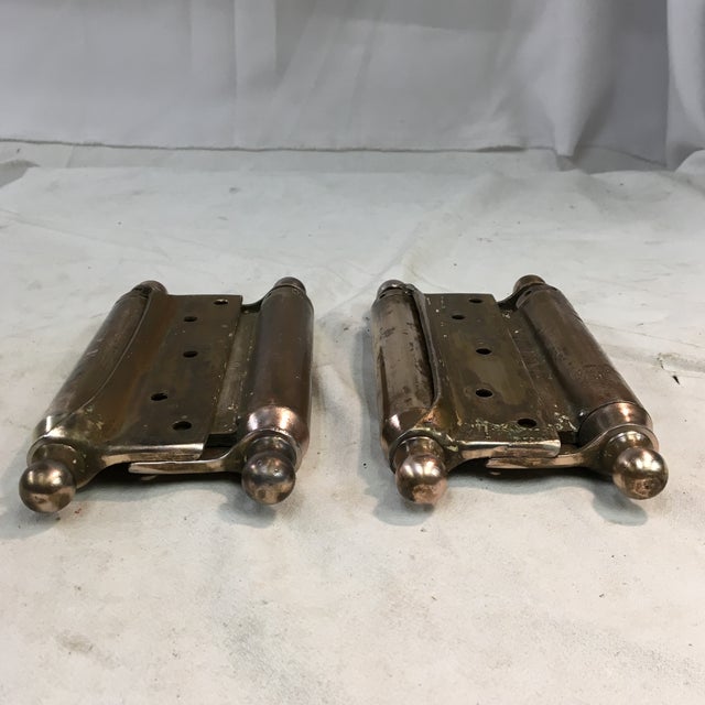 Antique 1905 BrassPlated Swinging Door Hinges a Pair Chairish