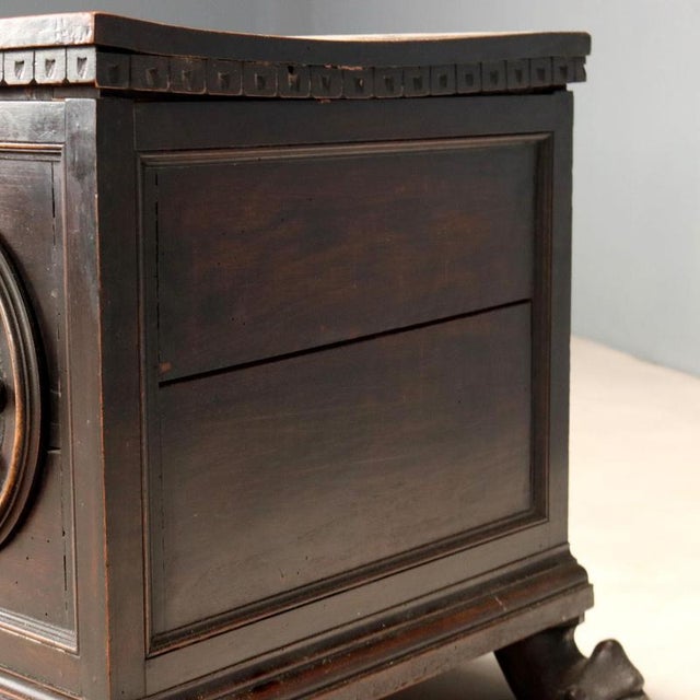 Brown 19th Century Walnut Chest with Lion's Feet For Sale - Image 8 of 11