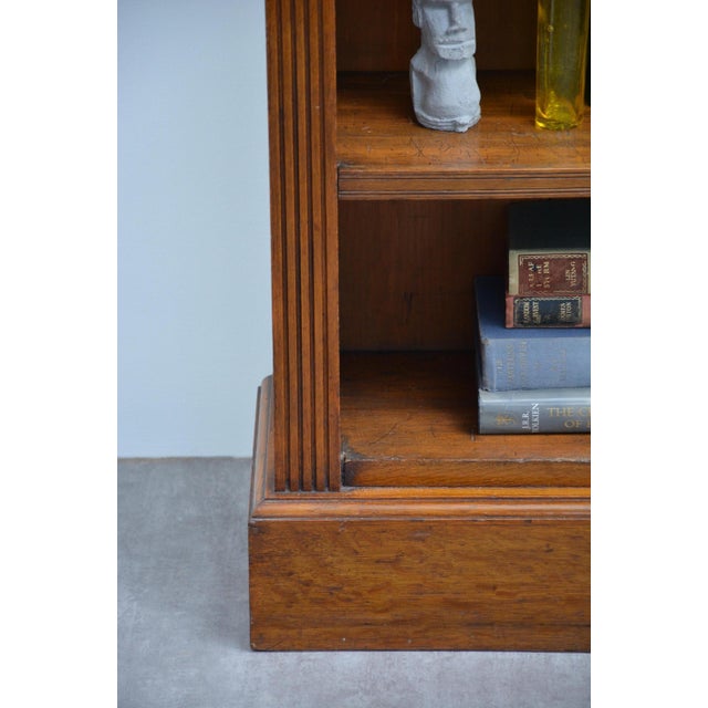 Low English Late Victorian Oak Open Bookcase, 1890 For Sale - Image 13 of 18