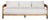 Paradiso Outdoor Solid Teak Wood Sofa - Gray Fabric For Sale