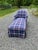 Early 20th Century Early 20th Century Louis XVI Style Upholstered Blue Tartan Plaid Chaise Lounge For Sale - Image 5 of 8