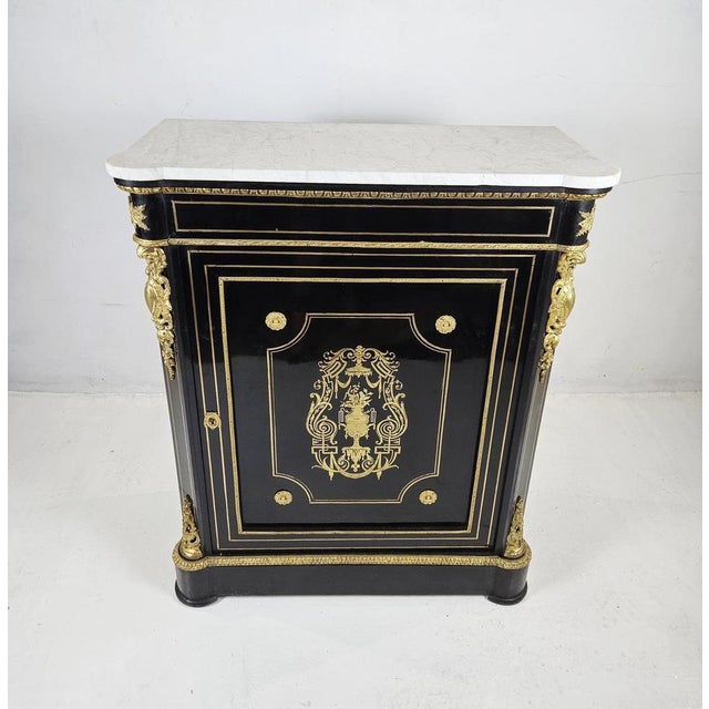 French Napoleon III Boulle Cabinet, 1880s For Sale - Image 3 of 18