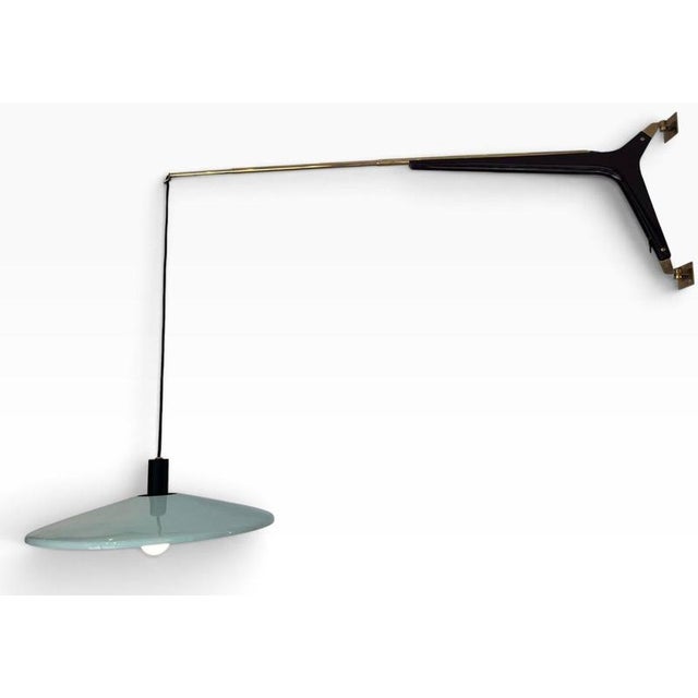 1950s Adjustable Wall Lamp with Metal and Brass from Stilnovo, Italy, 1950 For Sale - Image 5 of 12