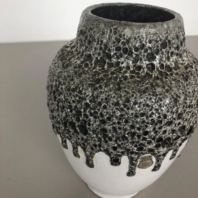 1970s Vintage German Fat Lava Vase Pottery by Emons Söhne for ES Ceramics, 1960s For Sale - Image 5 of 18
