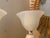 Postmodern Vintage Postmodern White Sculptural Spiral Table Lamps With Frosted Glass Shades – Pair For Sale - Image 3 of 8