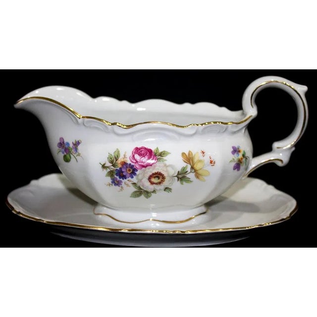 Meissen Porcelain Mitterteich China Meissen Floral Pattern - 5 Serving Pieces For Sale - Image 4 of 6