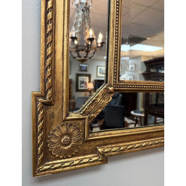 Late 20th Century Friedman Brothers-Attributed Neoclassical Gilt Beveled Panel Wall Mirror – Vertical or Horizontal For Sale - Image 5 of 7