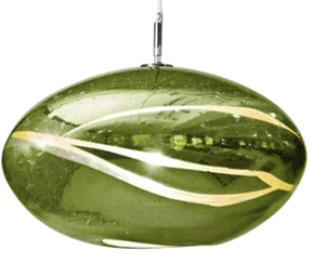 Orbit Pendant Light from the Vista Swirl Collection in Jade