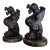 19th Century English Carved Wooden Griffins on Stands, a Pair For Sale