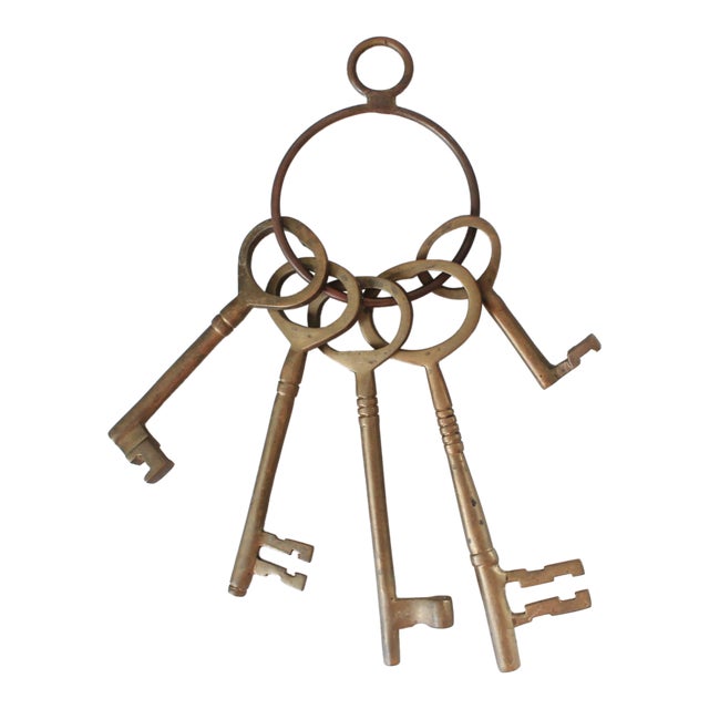 Vintage Brass Skeleton Keys For Sale