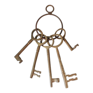 Vintage Brass Skeleton Keys