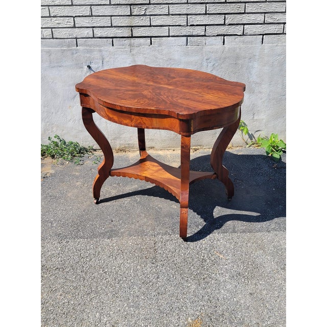 19th Century American Empire Flame Mahogany Center Table. For Sale - Image 14 of 18