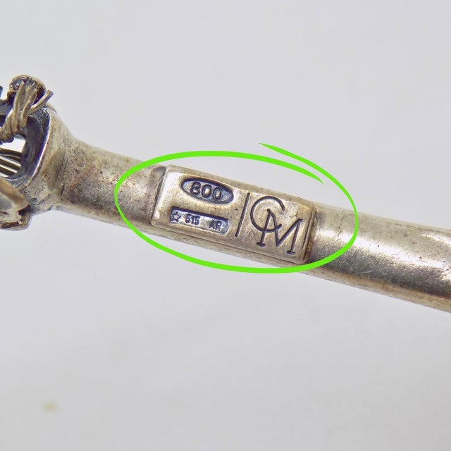 Large Vintage Italian Handmade Silver Violin and Bow Figurine with Stand from Angini, Arezzo, Italy, 1980s For Sale - Image 10 of 14