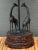 Wood Vintage Maitland Smith Giraffe Bronze Table Lamp For Sale - Image 7 of 12
