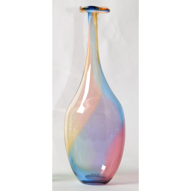 Kosta Boda Kjell Engman Kosta Boda Fidji Collection Colorful Crystal Bud Vase Scandinavian For Sale - Image 4 of 12