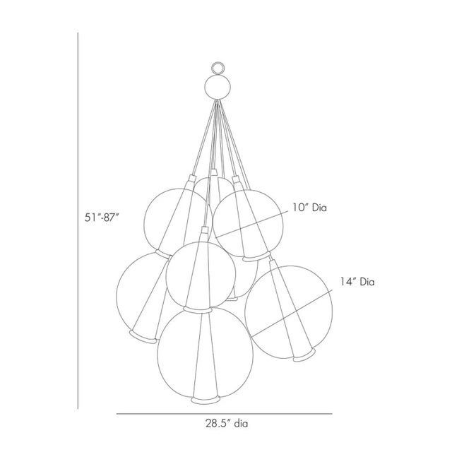 Arteriors Caviar Chandelier For Sale In Los Angeles - Image 6 of 8