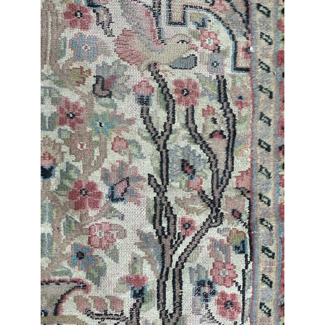 Small Vintage Silk and Wool Pakistani Rug from Bobyrugs, 1980s For Sale - Image 12 of 16