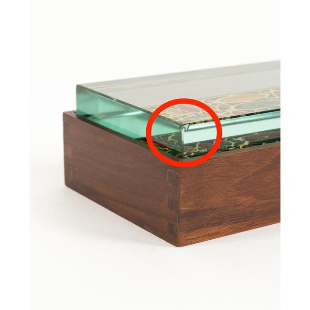 Mid-Century Modern Box in Wood and Art Glass by Erwin Burger for Fontana Arte, Italy, 1950s For Sale - Image 10 of 18