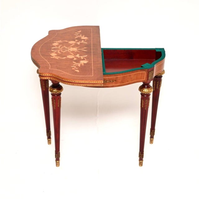 Antique French Inlaid Console Table, 1950 For Sale - Image 4 of 11