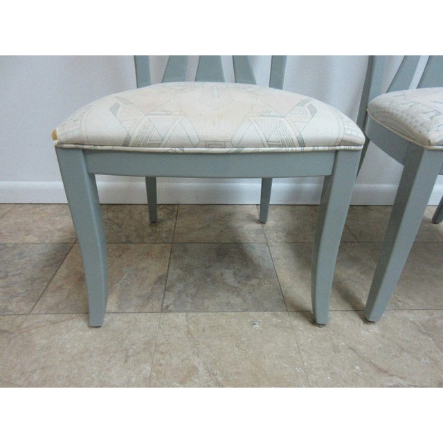 Vintage Lacquer Gunmetal Gray Century Furniture Dining Room Chairs - Set of 6 For Sale In Philadelphia - Image 6 of 11