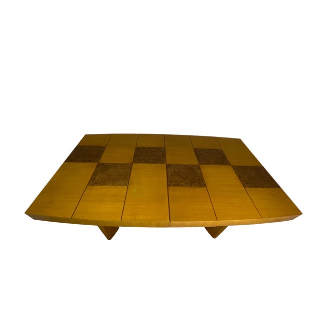 Sculptural Mid-Century Blonde Mahogany Dining Table by Herman Miller With Burlwood Patchwork Top & Leaves, 1940s For Sale - Image 10 of 18