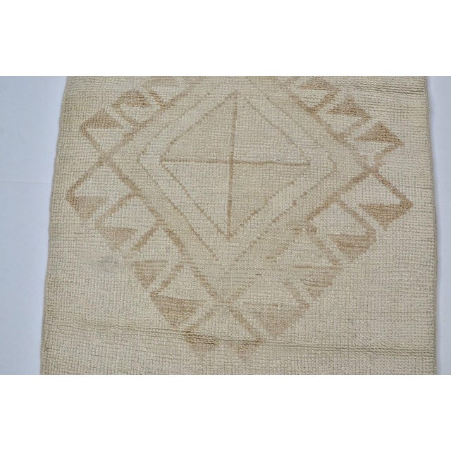1950s Vintage Turkish Off White Runner Rug For Sale - Image 5 of 11