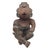 Late 20th Century Large Pre Columbian Style Figural Pottery Sculpture 14" For Sale - Image 5 of 13