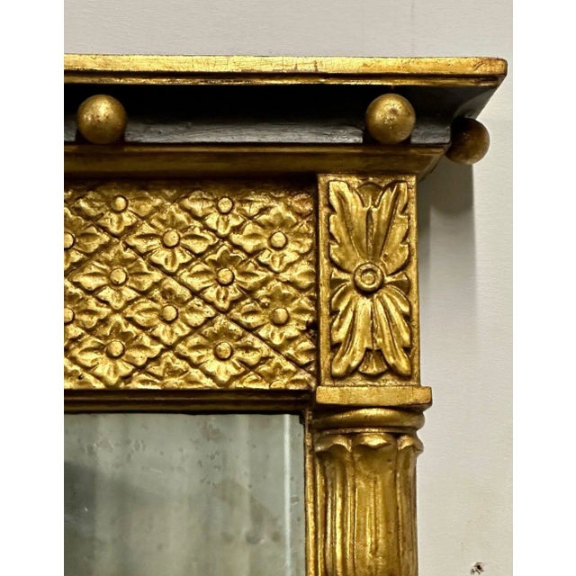 Gold Hollywood Regency Giltwood Mirror, Wall / Console Mirror, Made in Italy For Sale - Image 8 of 12