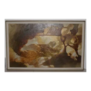 Mid Century Modern Abstract Painting by Don Clausen C.1959