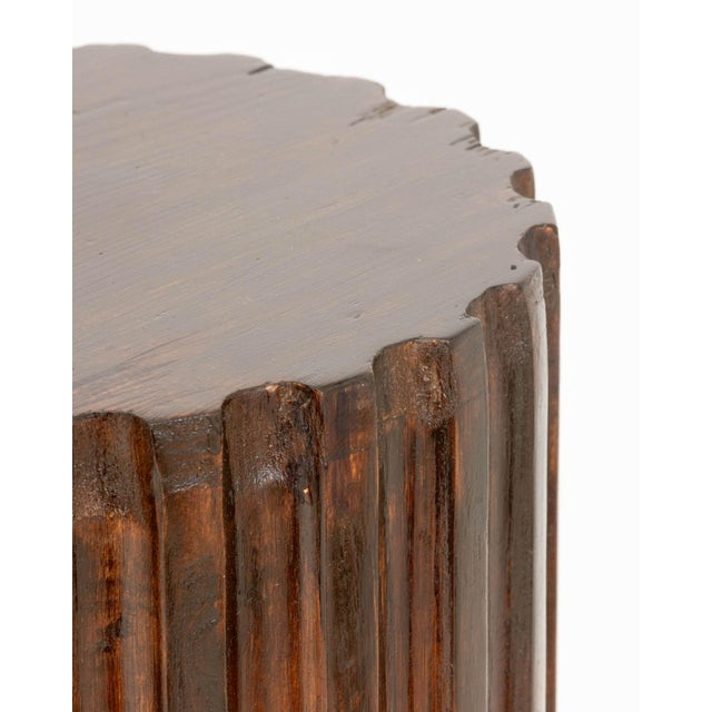 Wood Pair of Neoclassical Style Fluted Mahogany Display Pedestals For Sale - Image 7 of 9