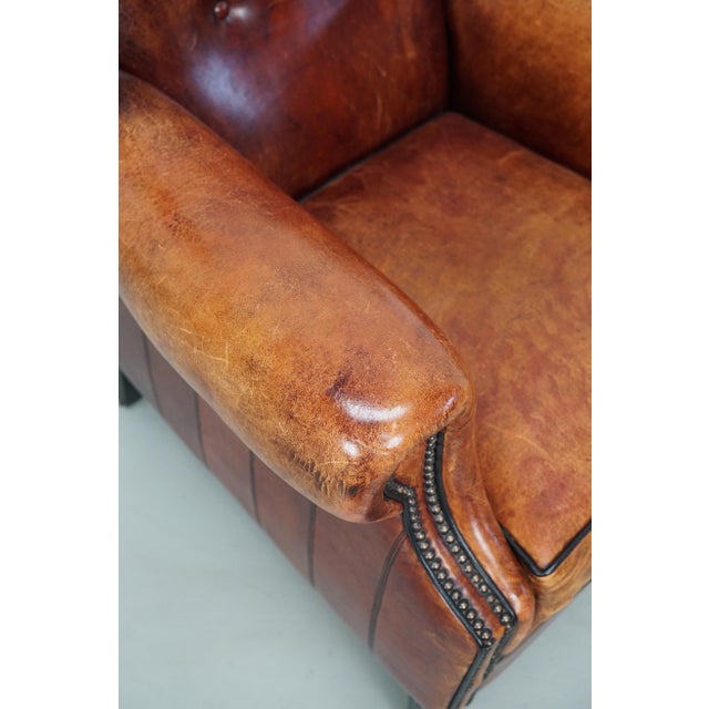 Vintage Dutch Club Chair in Cognac Leather, 1970s For Sale - Image 14 of 18