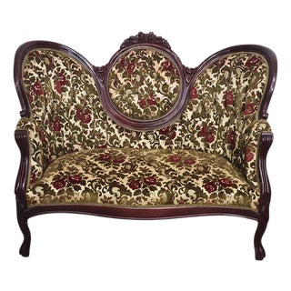Vintage Kimball Furniture Reproductions Victorian Style Settee For Sale