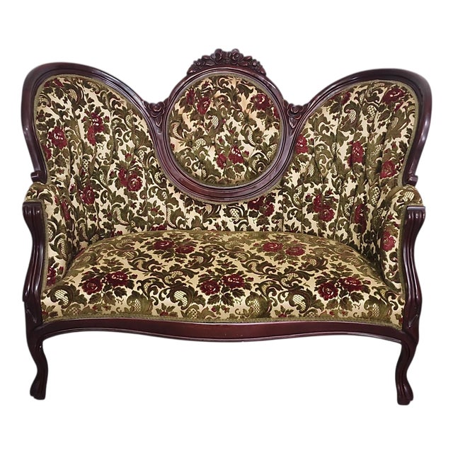 Vintage Kimball Furniture Reproductions Victorian Style Settee For Sale