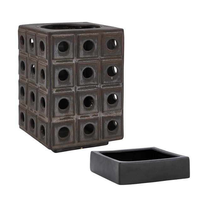 2020s Lattice Indoor-Outdoor Lantern Candleholder For Sale - Image 5 of 7