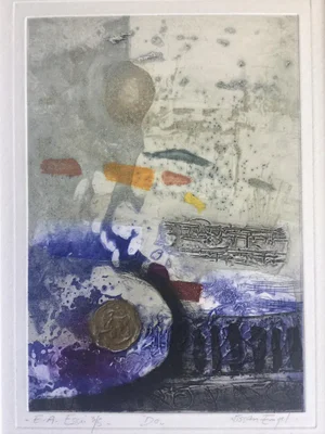 Nissan Engel, Do, 1990, Aquatint Etching and Embossing