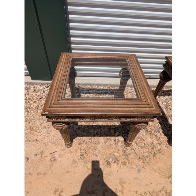Wood Thomasville End/Side Tables -Set of Two Tables. For Sale - Image 7 of 14