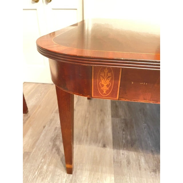 Late 19th Century Vintage English Mahoganny Extention Table For Sale - Image 5 of 11