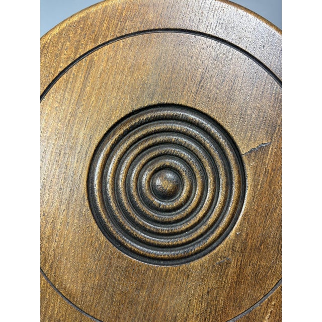 Mid-Century Turned Wood Bobbin Stool in the style of Charles Dudouyt, France, 1950s For Sale - Image 14 of 15