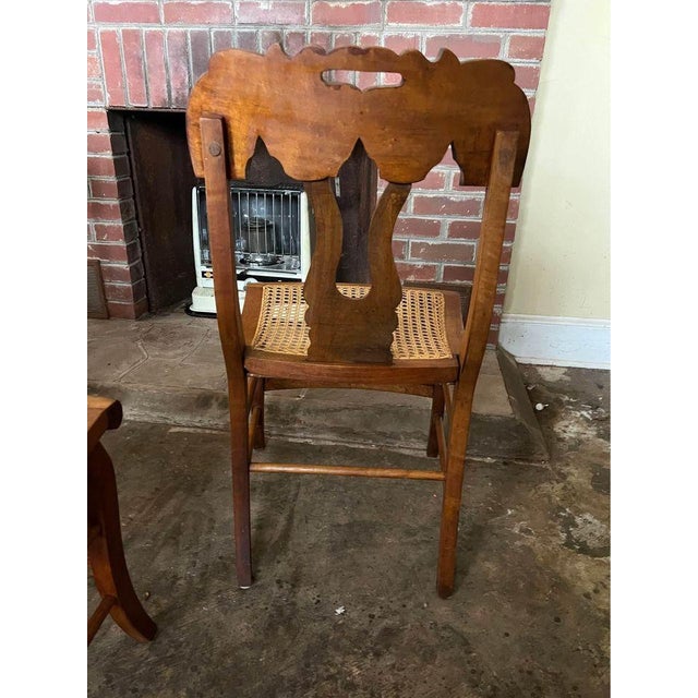 Set of 4 Federal Style Cane Seat Dining Side Chairs, 19th Century For Sale - Image 9 of 10