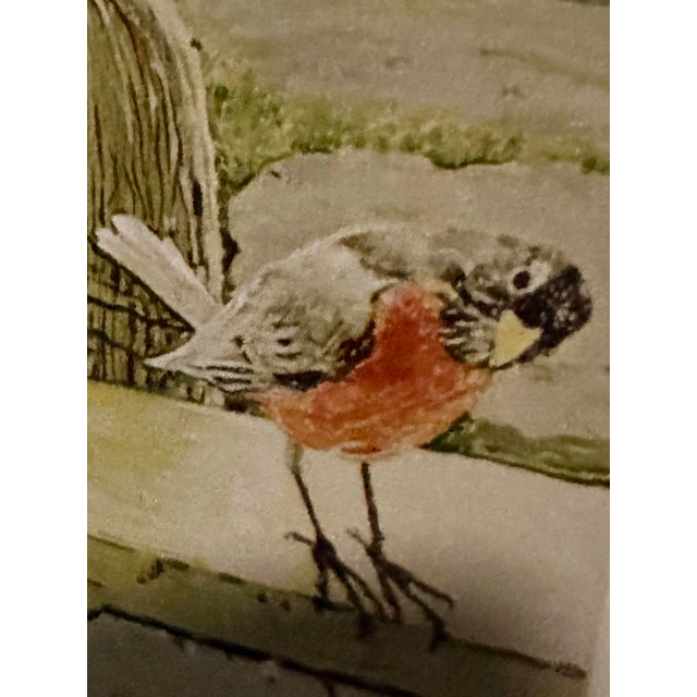 Norman Rockwell Mid 20th Century Signed Norman Rockwell Collotype Print. “Spring Flowers” For Sale - Image 4 of 7