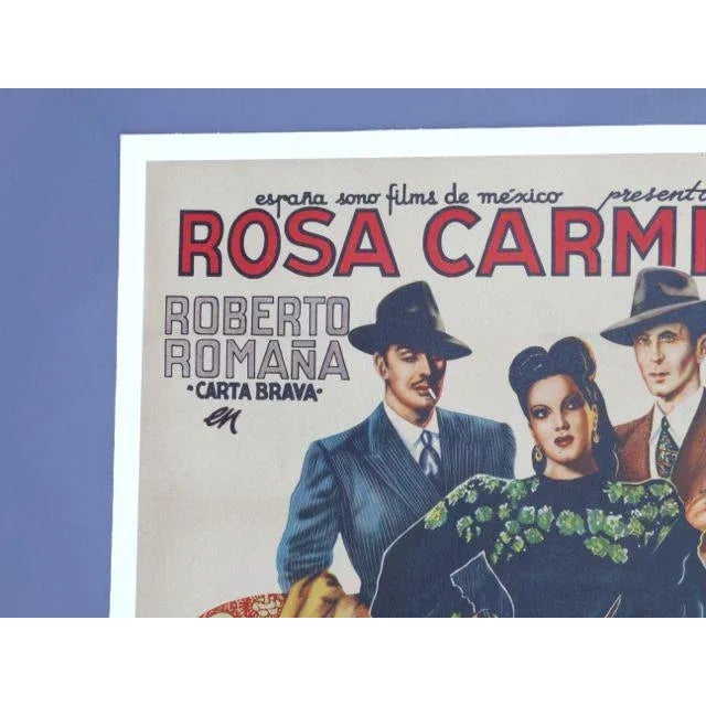 1950s Vintage Cabaret Shanghai Mexican Movie Poster For Sale - Image 4 of 10