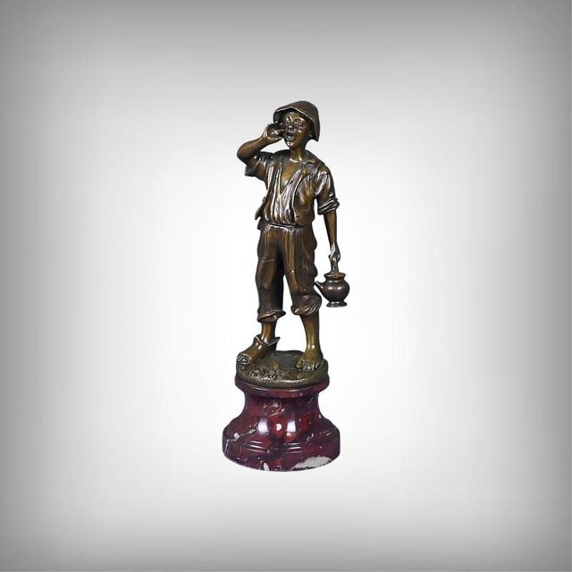 Dubois, The Little Water Carrier, Late 19th Century, Bronze For Sale - Image 16 of 16